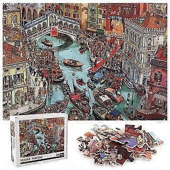 1000pcs Venice Town Jigsaw Diy Puzzle Toys Assembling Picture Decoration
