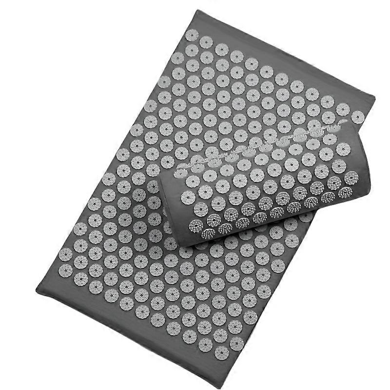 Nnetm 3pcs Yoga Acupressure Massage Mat Set(dark Gray)
