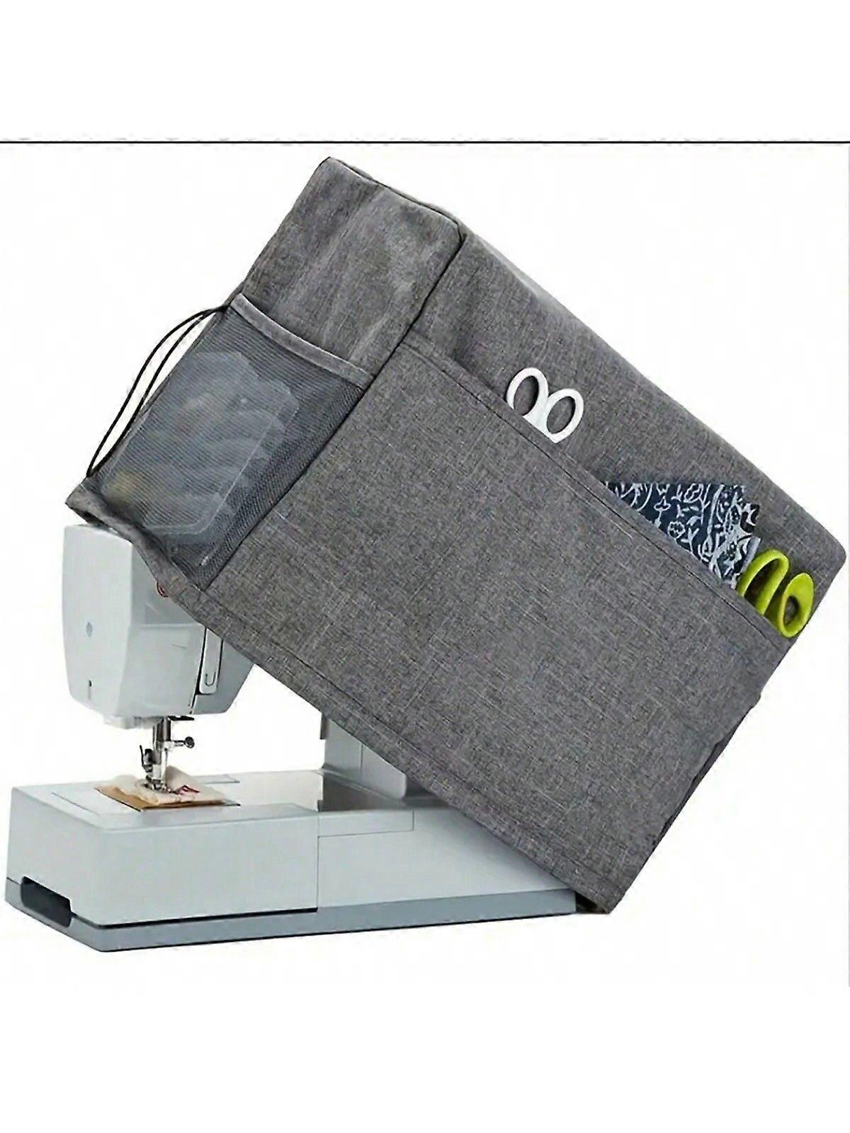 1pc Sewing Machine Dust Cover, Protective Cloth With Convenient Side Pocket And Sturdy Handle, Compatible With Most Standard Machines And Accessories,