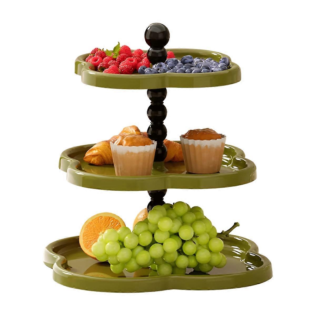 Retro Jewelry Rack Fruit Plate Dessert Display Rack Desktop Four-Leaf Ornament Storage Rack A