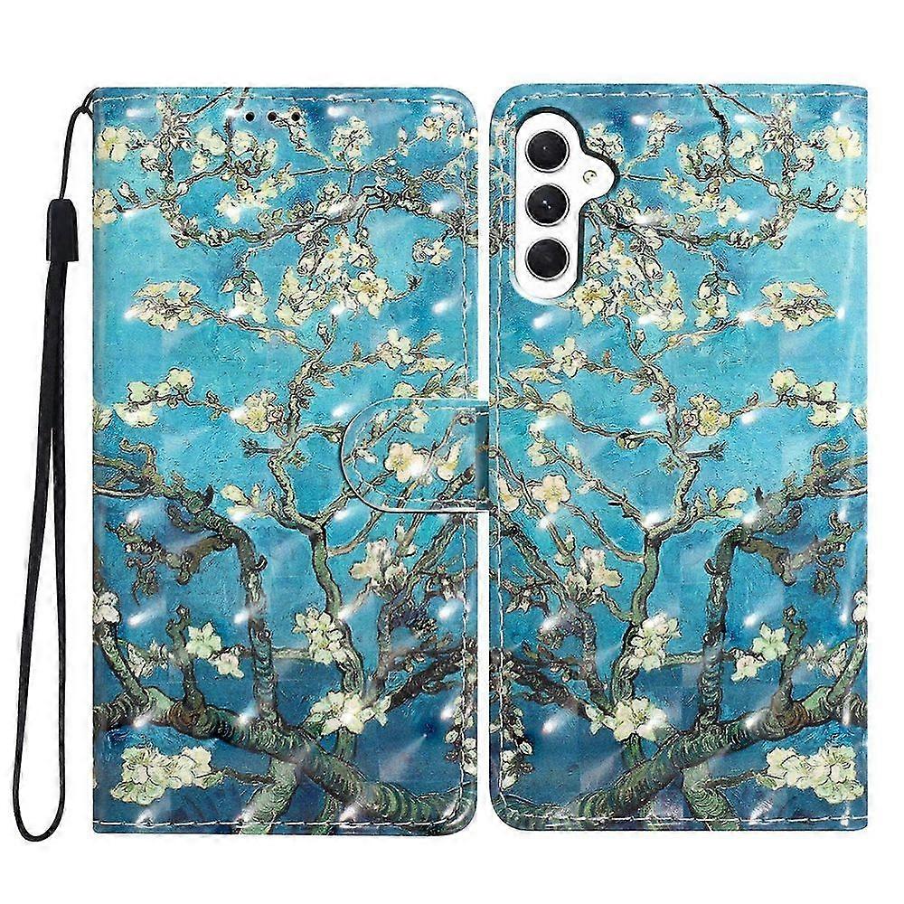 For Samsung Galaxy A25 5G Case PU Leather 3D Pattern Flip Wallet Phone Cover