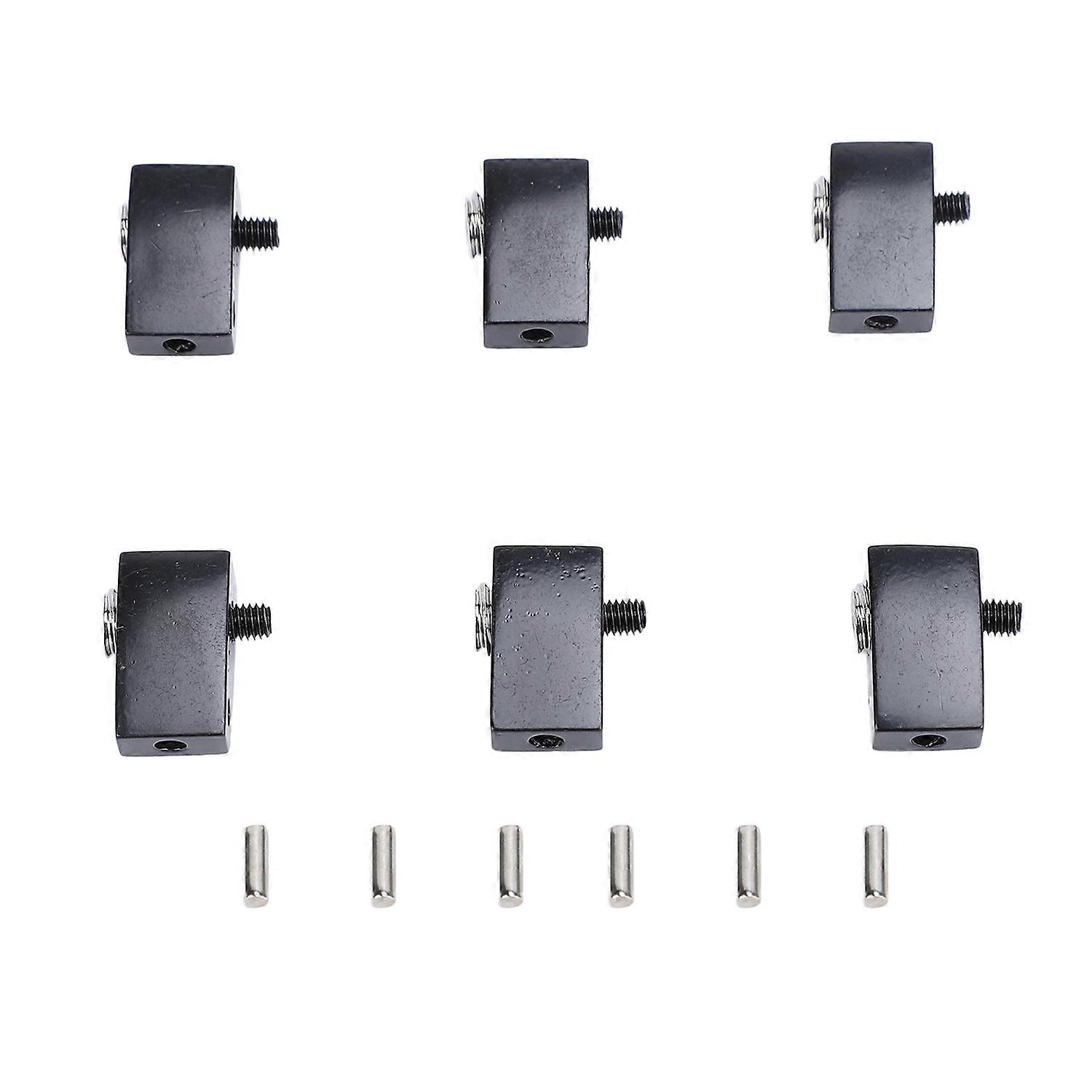 6Pcs Guitar String Locking Nut Split Type Bridge Lock Headless Electric Guitar Parts Accessories Bla