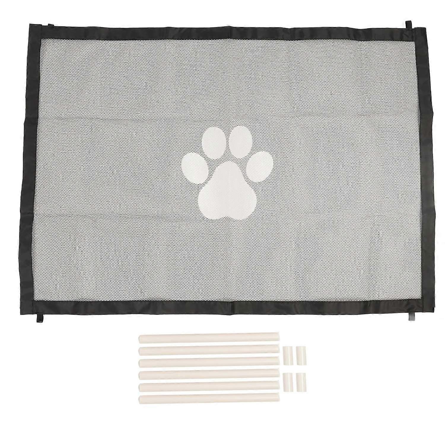 Dog Gate Indoor Punch Free Mesh Pet Guard Fence Foldable High Toughness Mesh Dog Gate Child Fences f