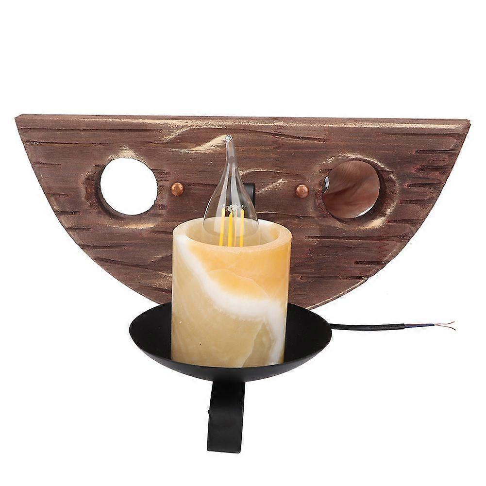 220V E14 Kinkiet w stylu retro Półokrągła marmurowa oprawa oświetleniowa do przedpokoju barowego