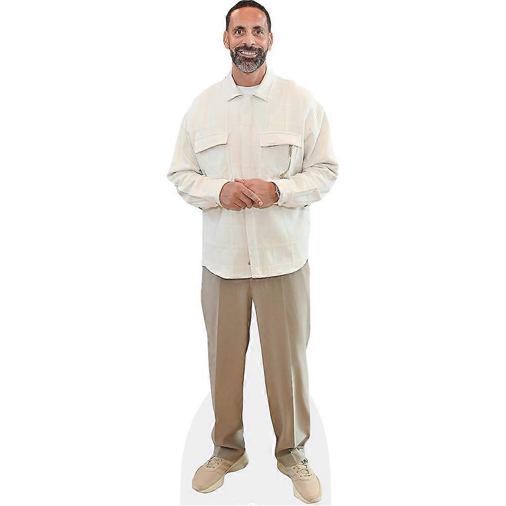 Rio Ferdinand (White Jacket) Cardboard Cutout (lifesize OR mini size). Standee. Stand Up.