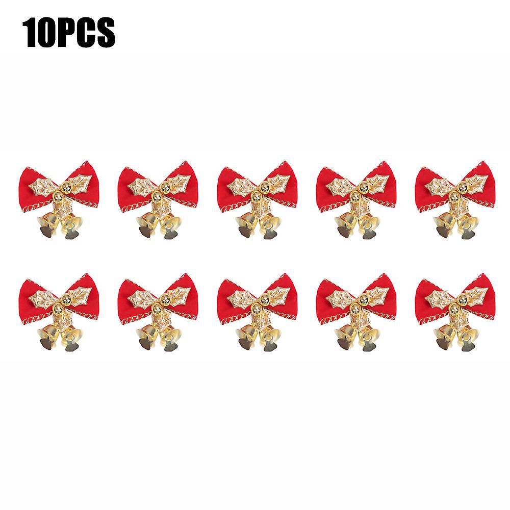 1/10pcs Bows With Bells Tree Decoration Christmas Xmas Party Ornament