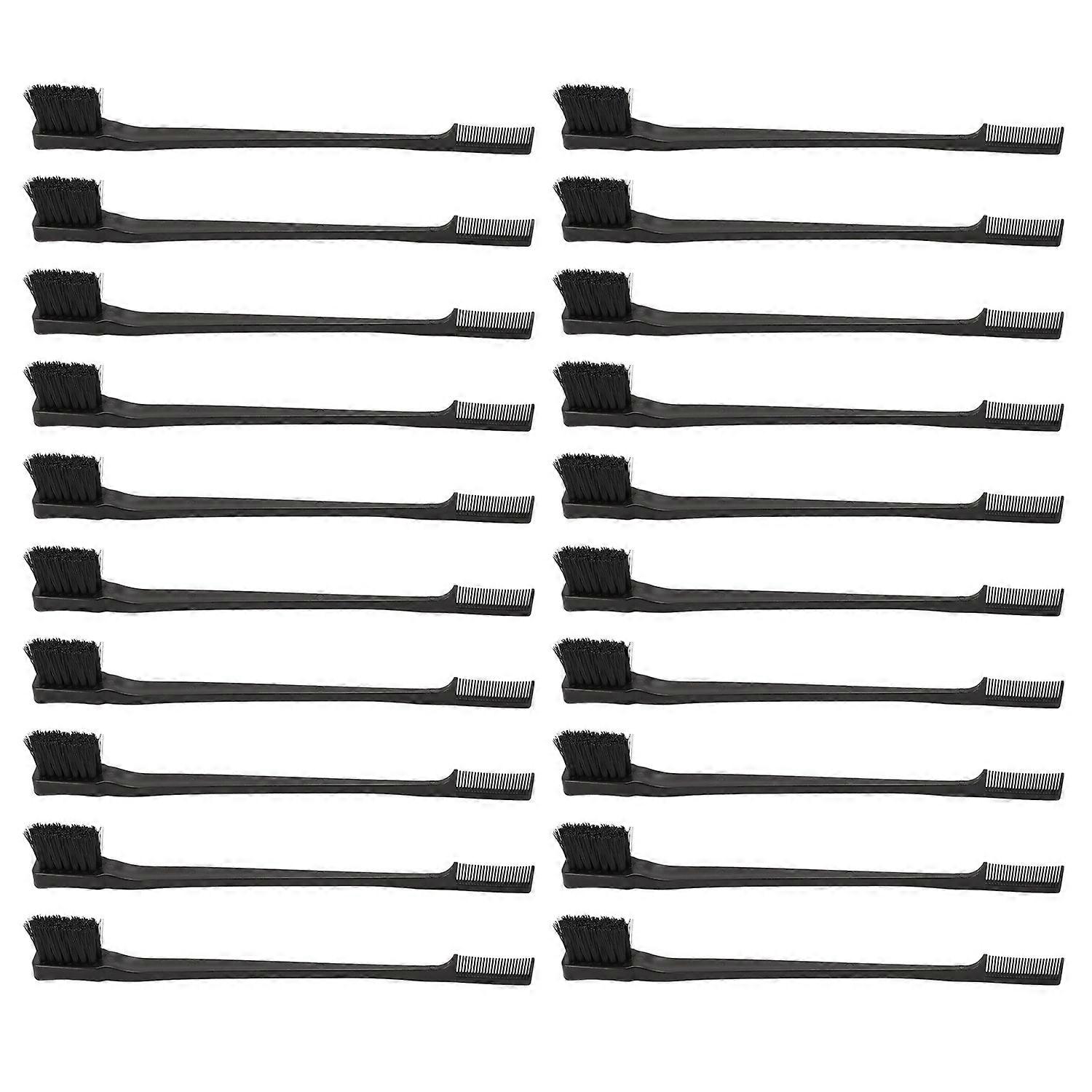 20PCS Makeup Brushes Double Ended Eyelash and Eyebrow Comb ABS Material Hair Tint Applicator Colorin