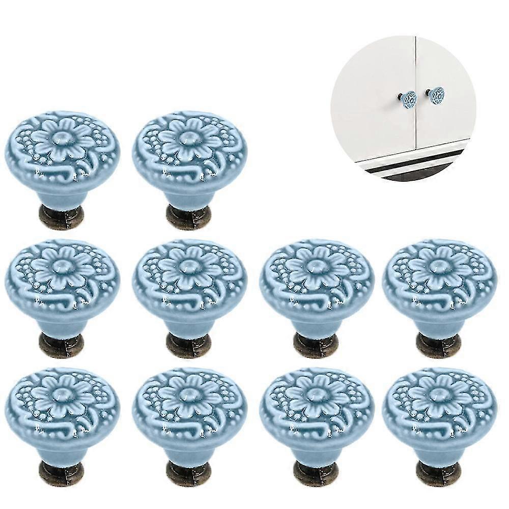 10 Pieces Ceramic Knobs, Vintage Cabinet Door Knobs, Drawer Knobs, Ceramic Door Knobs, Drawer Knobs, Dresser Knobs, Drawer Knobs Set