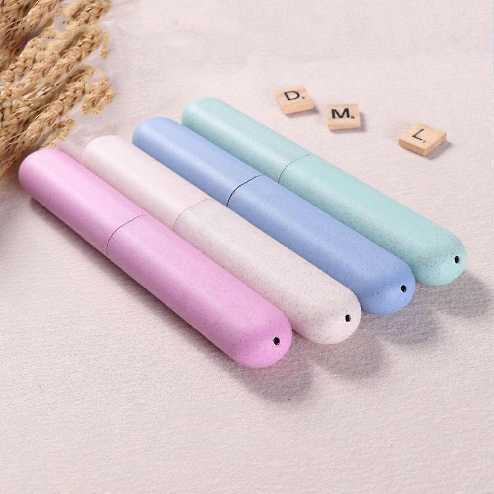 Travel Tooth Brush Case Lightweight Portable Dust-Proof Plastic Toothbrush Rack Holder Storage Box Pink
