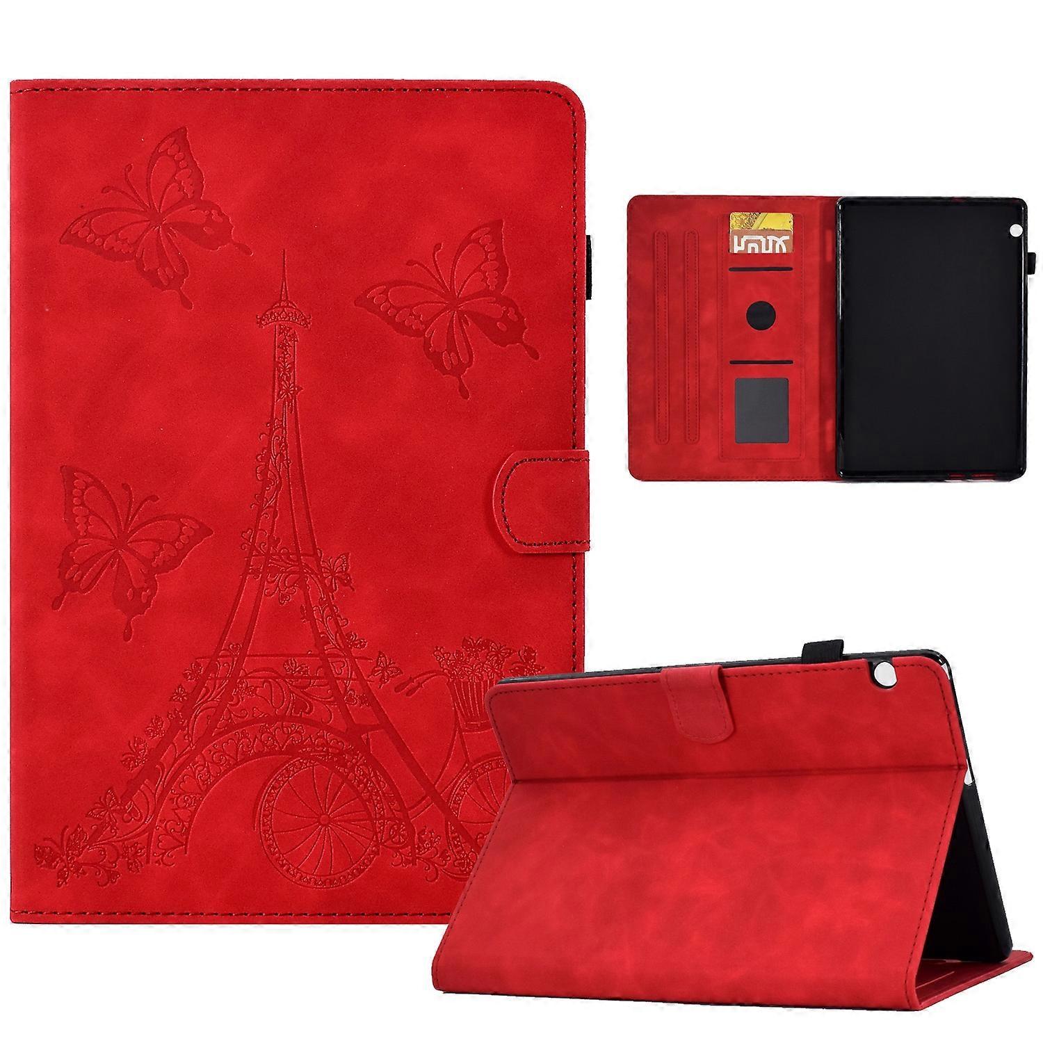 Pro Huawei MediaPad T5 Tower Embossed Leather Tablet Case