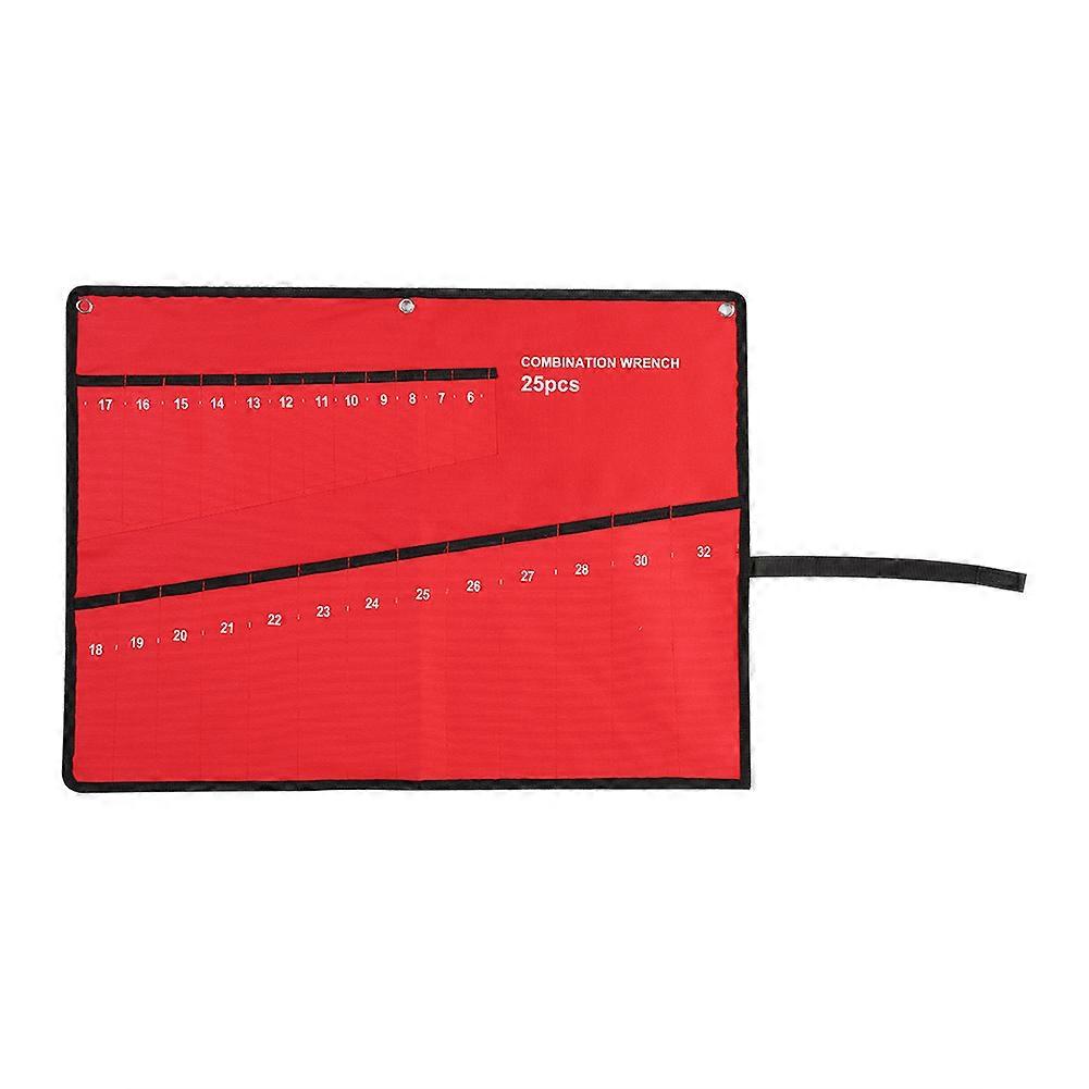 Multi Pocket Roll Up Tools Storage Bag Spanner Plier Wrench Holder Canvas Organizer(25 Pockets)