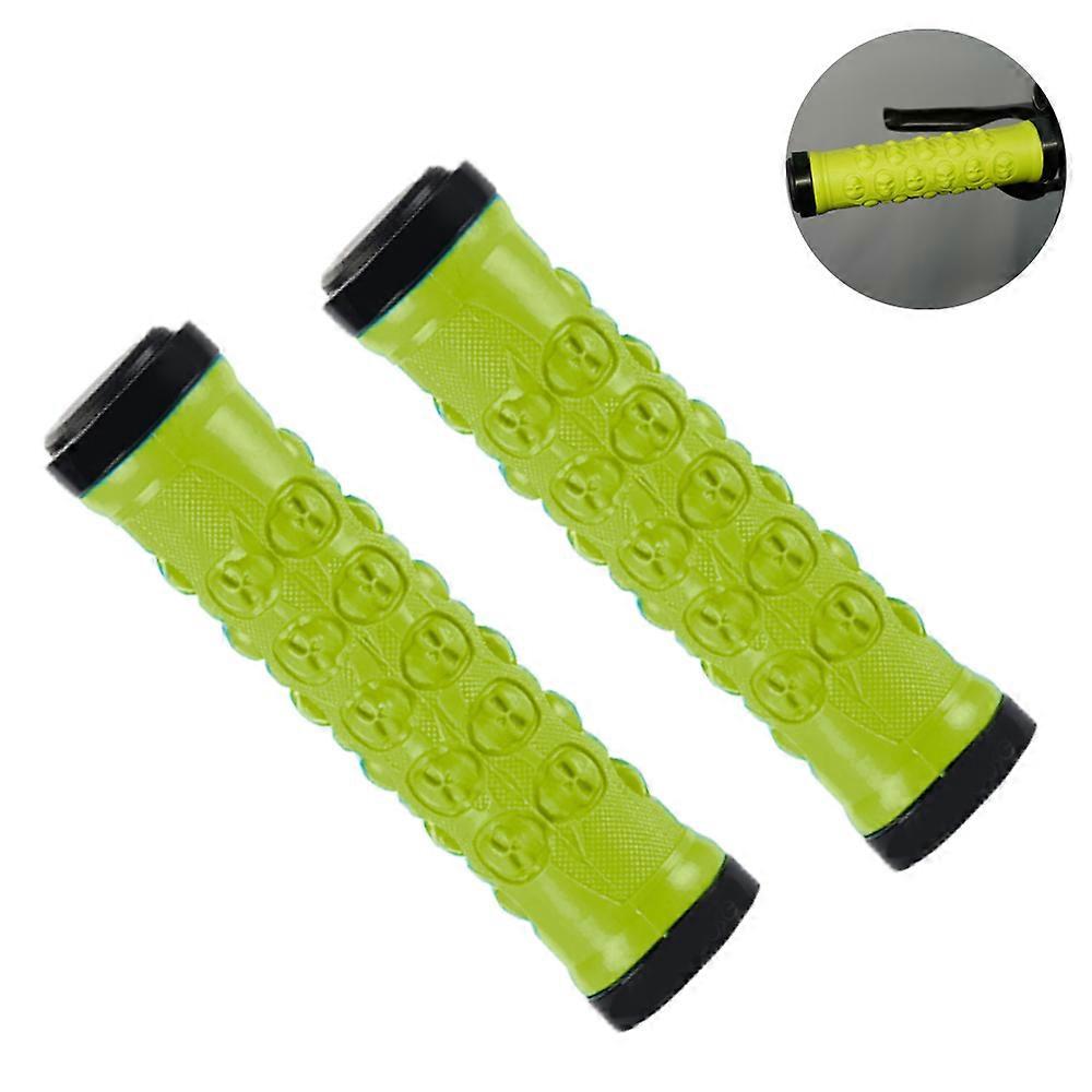 Mountain Bike Handlebar Grips, Ergonomics Design With Non-Slip Skull Dot Pattern, For Your Ultimate Riding Experience On Mountain Bikes, Travel
