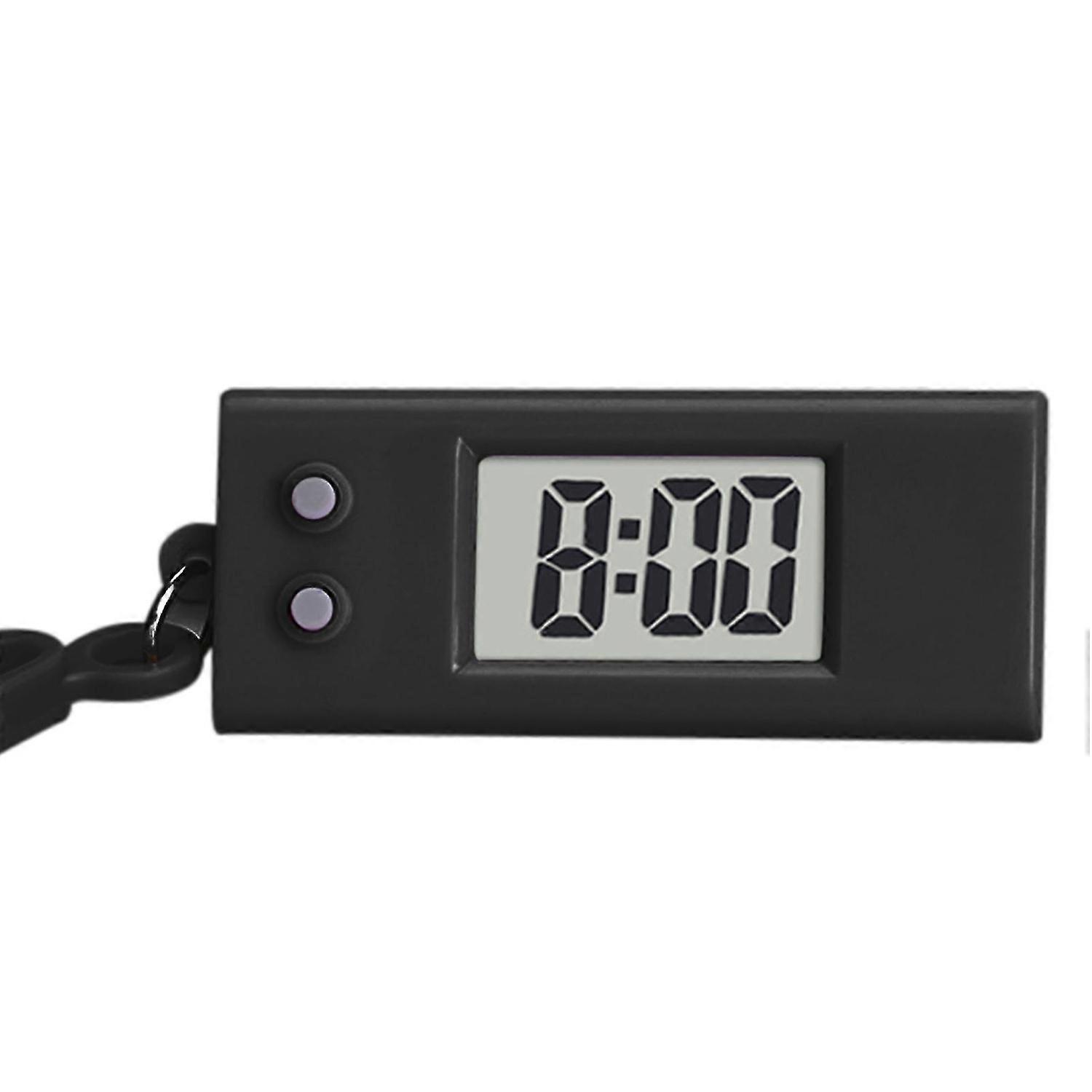 Electronic Clock Silent LCD Digital Display Triangle Student Desktop Clock Keychain for Exam