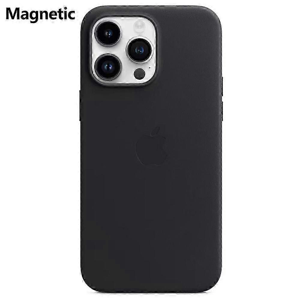 互換性のあるiPhone 14 ProケースMagSafe PU PC電話ロゴ付きバックカバーと互換性があります-G用Red_Gift