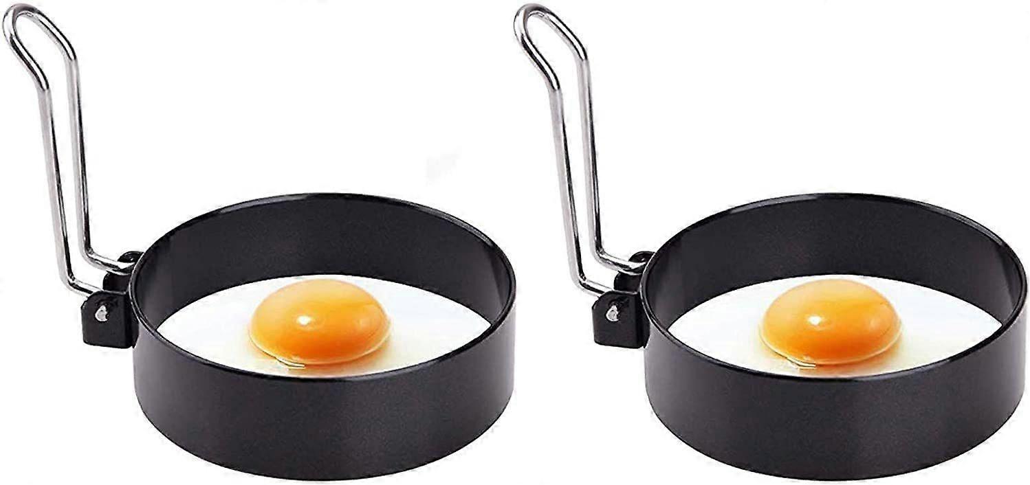 2er-Pack Eierring, Antihaft-Eierringe, pochierte Eierringe, Eierbratringe (10,2 cm2,1 cm)