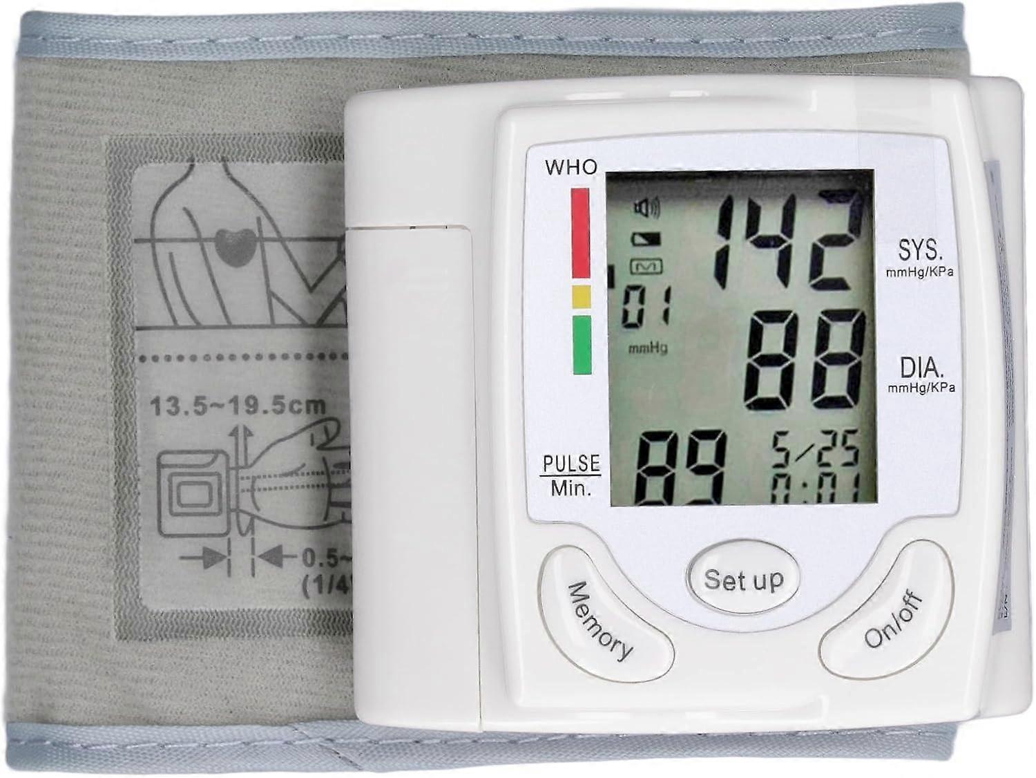 Your Personal Health Tracker: High-Precision Wrist Blood Pressure Monitor With Adjustable Cuff, Ergonomic Design, Easy To Use And Fast Measurement,
