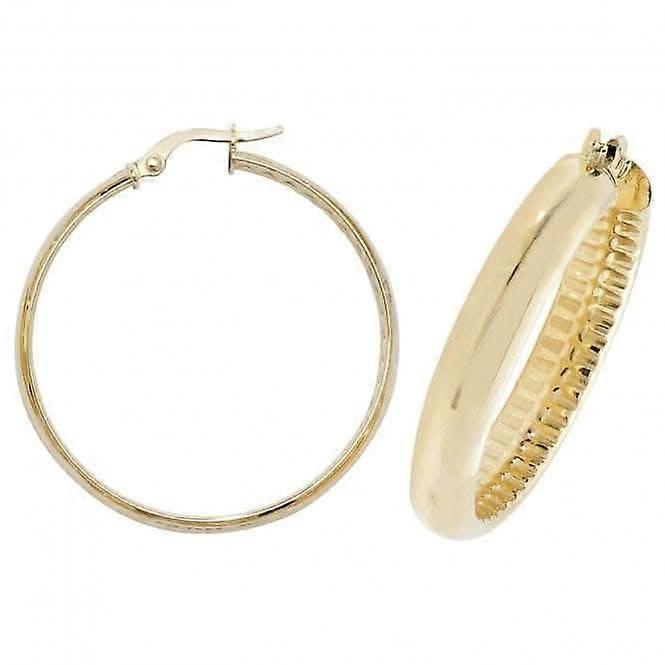 9ct Yellow Gold Hoop Earrings ER1053