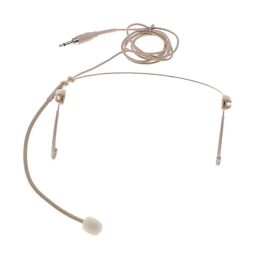 Speech Ear Hook 3.5mm Condenser Microphone MIC 1m/3.3ft Cable Beige