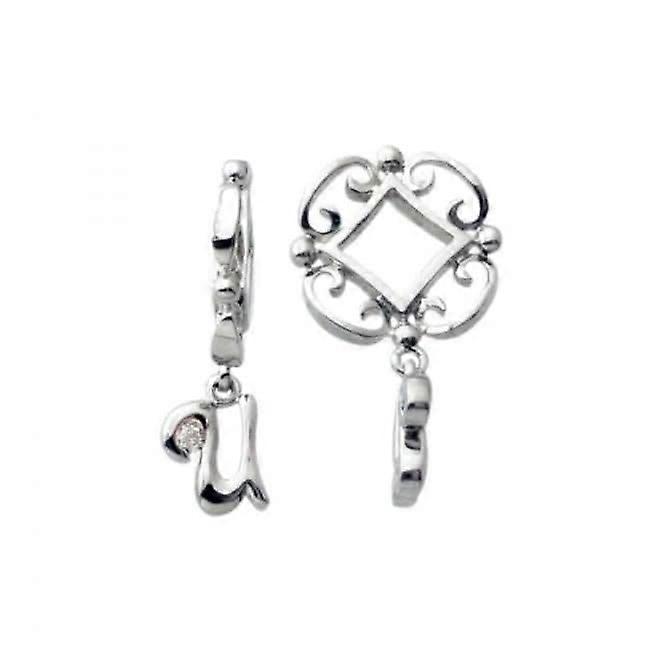Silver U Initial Dangle Charm S220D