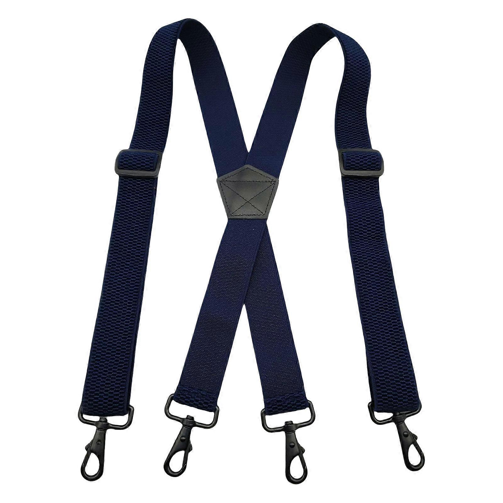 Versatile Suspenders Classical Elastic Suspenders Perfect for Wedding Modern Classical Adjustable Chian Belt Daily Navy Blue