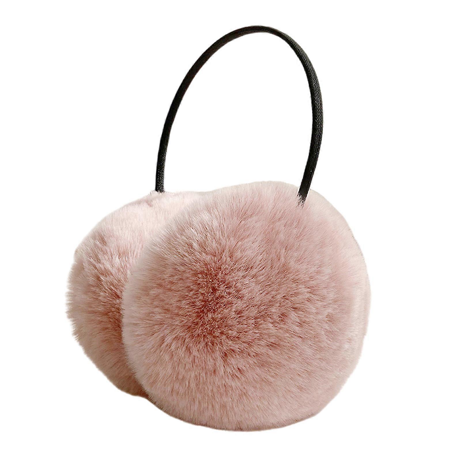 Femmes Chaud En Peluche Cache-Oreilles Chauffe-Oreilles Confortables Pliables Protecteurs D’oreilles Pour Voyager Utilisation Quotidienne Étudiant Cyclisme Cache-oreilles Poudre De Cuir