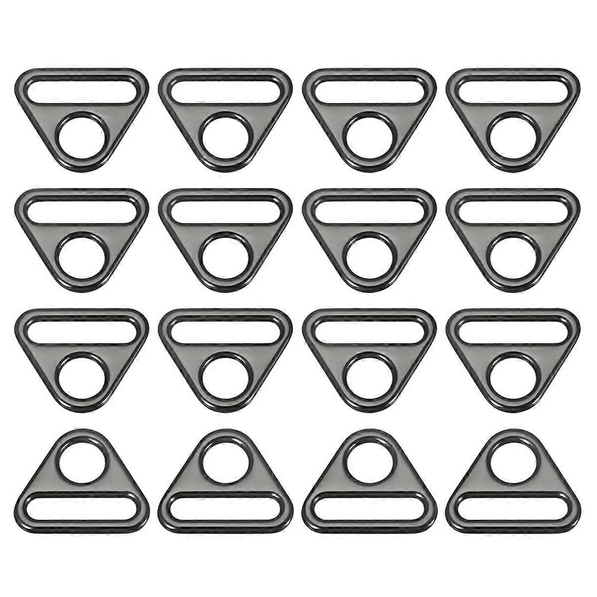 Triangle Buckle Adjuster, Triangular D Ring Adjustment with Rod Swivel Clamp for Webbing School Bag 