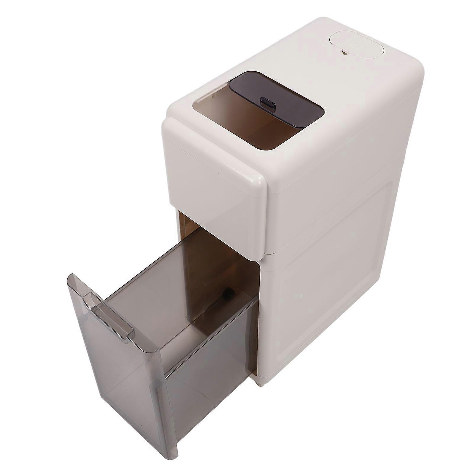 Slim Plastic Storage Cabinet Drawer Style Multifunctional Storage Box with Wheels for Rice Food 2 Layer 