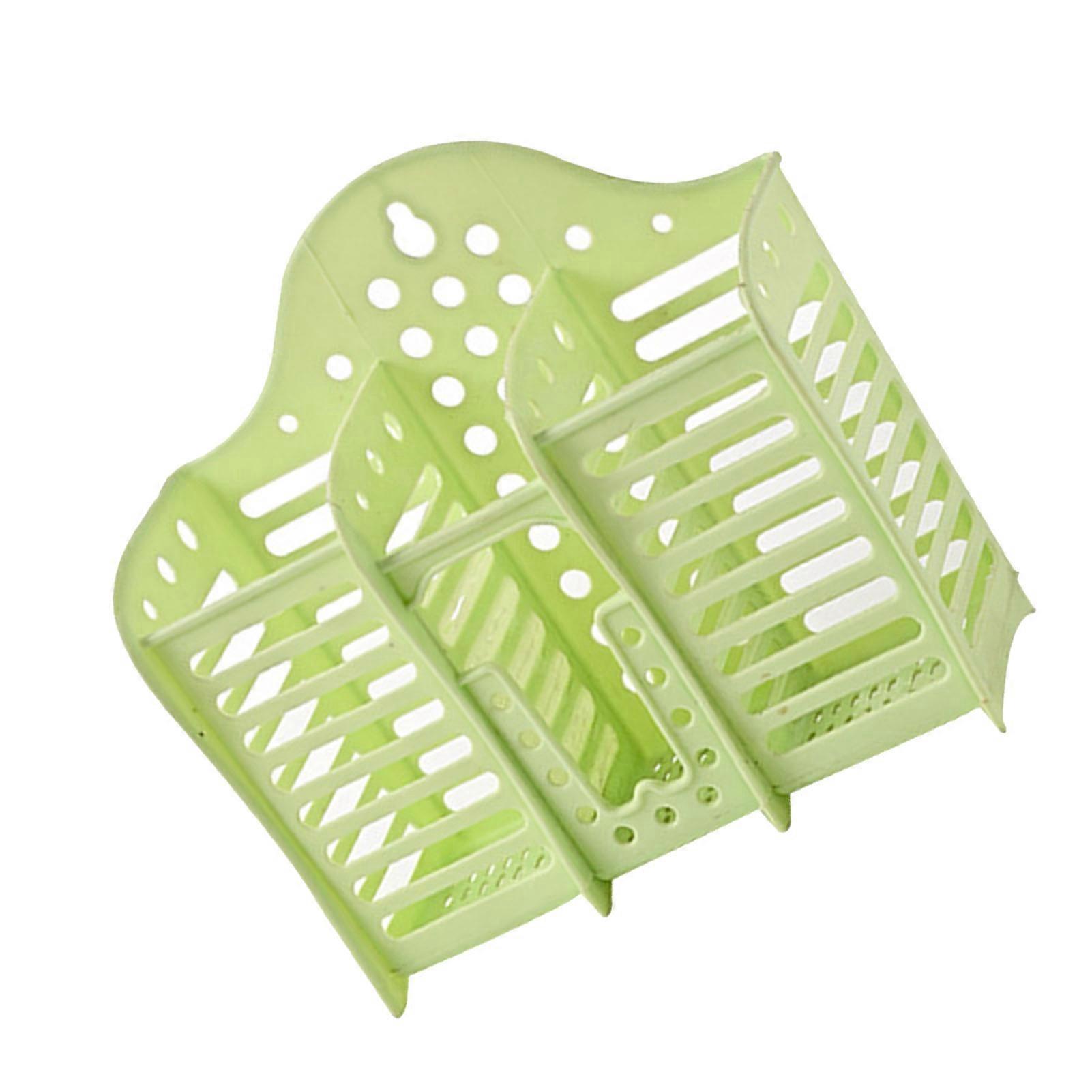 Plastic Wall-Mounted Cutlery Holder 17.8x7.2x17cm Green