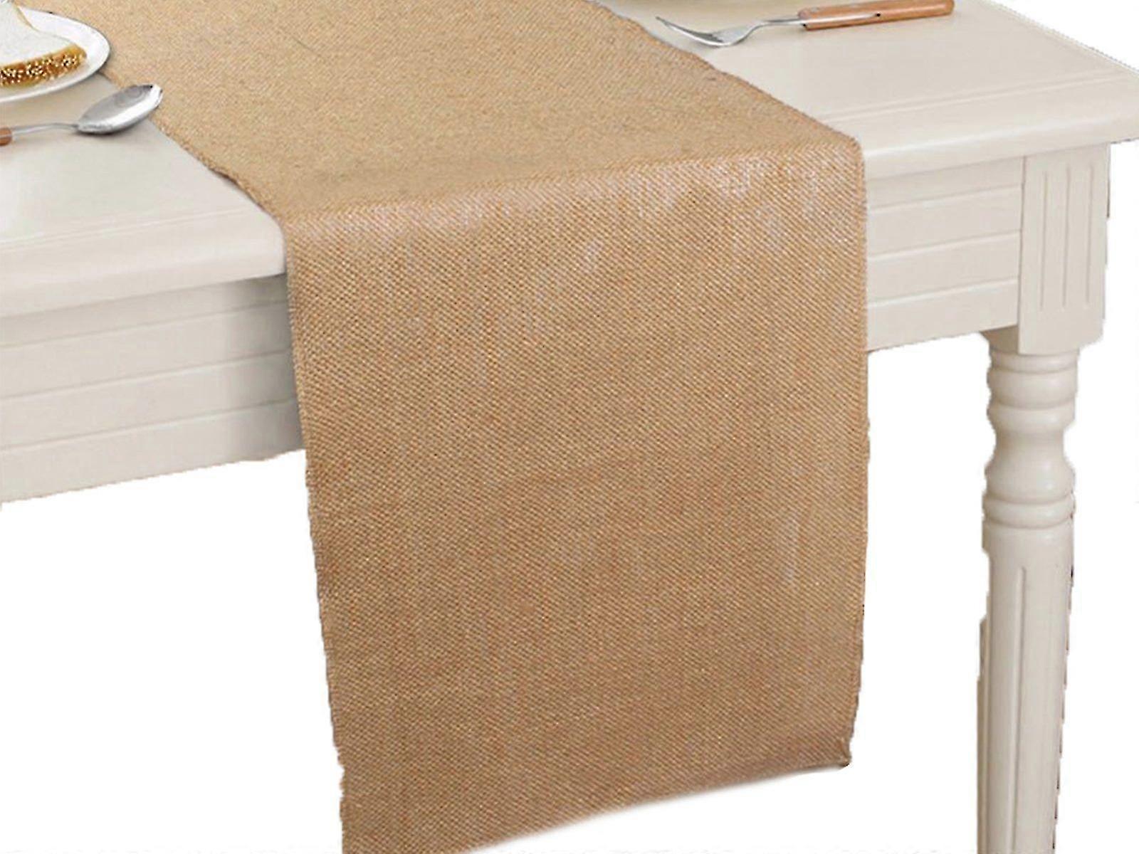 2Pcs 275x30cm Burlap Jute Table Runner