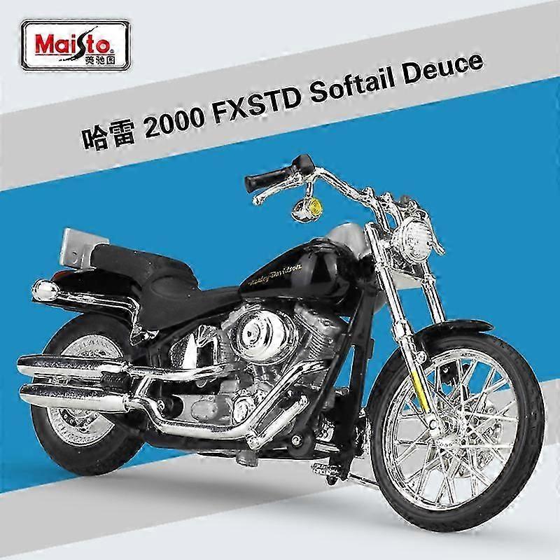 Maisto 01:18 هارلي ديفيدسون 2002 Fxstb ليلة Traink Motogp دراجة نارية نموذج تذكارية لعبة تحصيل ميني موتو يموت المصبوب