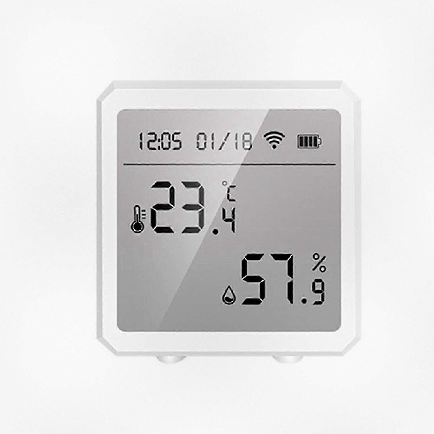 Smart WiFi Thermometer Hygrometer with Voice Control for Room Temperature & Humidity Monitoring.