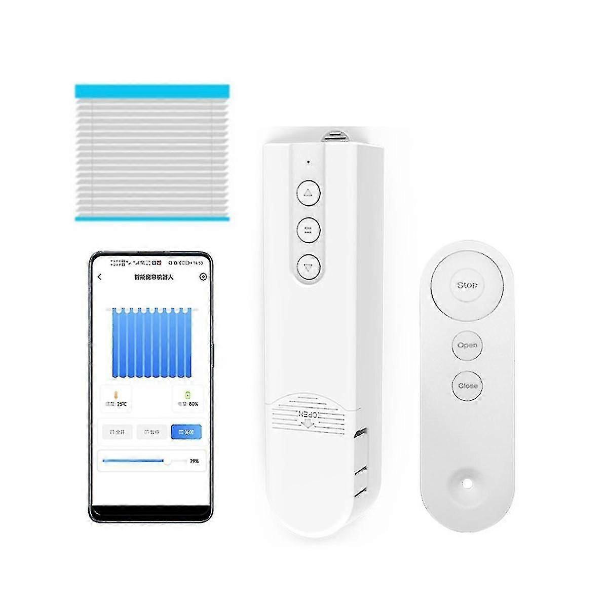 Tuya Smart Blind Motor+solar Panel Bluetooth Automatic Electric Roller Shutter Shadows Lifting Curt
