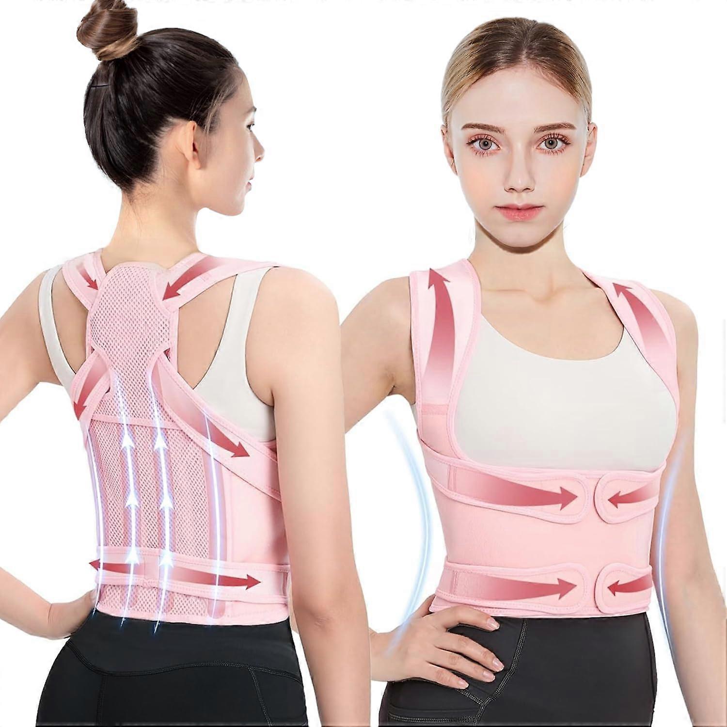 Posture Corrector Back Brace for Women and Men, Adjustable Back Straightener for Neck and Shoulder Support, Large Size