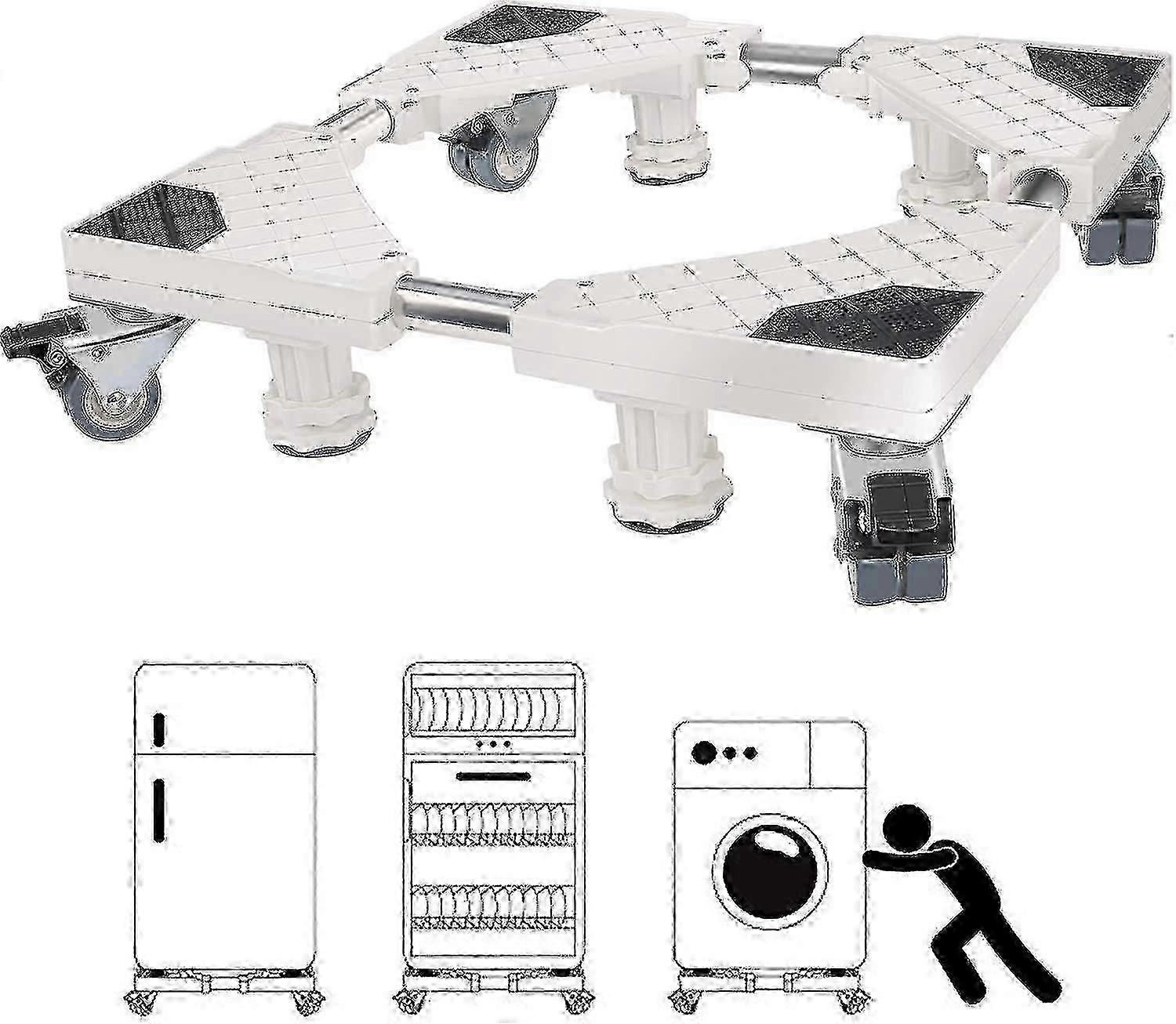 Washing Machine Base, Bear Load 300kg Washing Machine Pedestal Adjustable Pedestal For Fridge Washing Machine Dryer And Freezer (adjustable Width 45-6