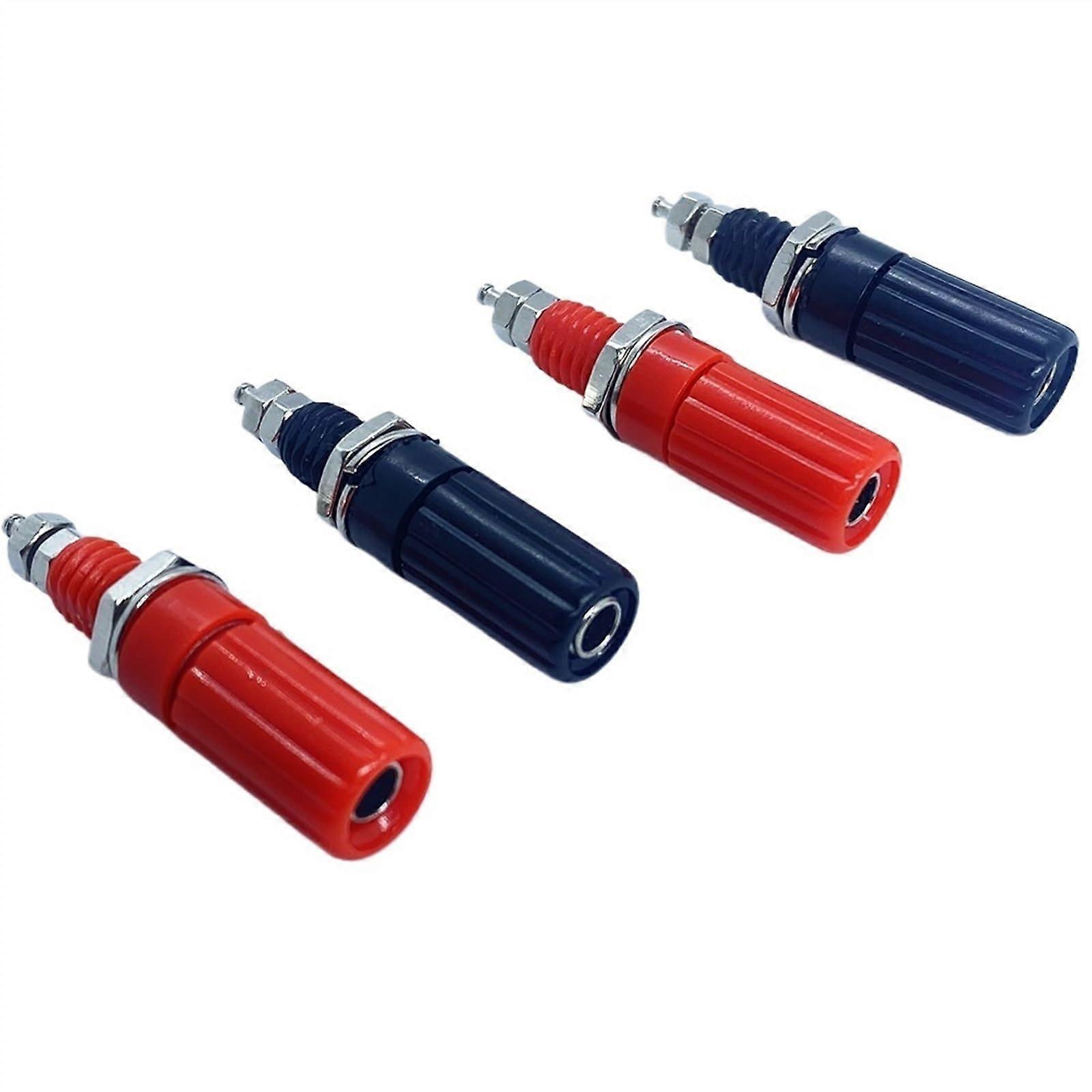 4mm Banana Binding Post Socket Terminal Audio Speaker Connector 4mm Banana Test Probe Amplifier Jack Conversion Adapter(2Pcs)