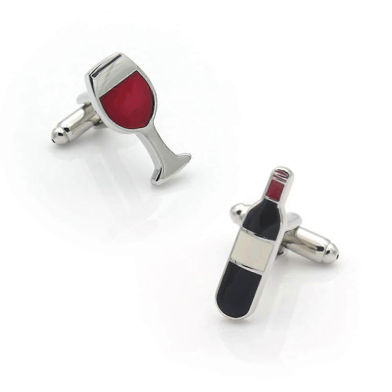 Kongque - Wine Bottle and Glass Cufflinks