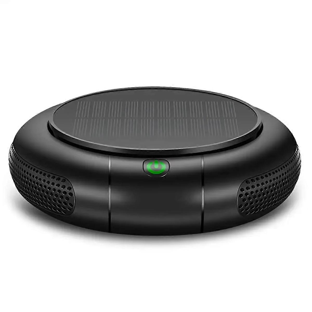 USB Solar Car Air Purifier with HEPA Filter,1200mAh,Negative Ion Generator,PM2.5 & Smoke Removal for