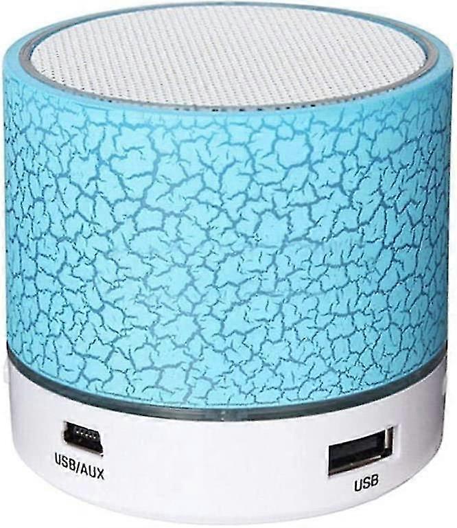 Mini Portable Led Wireless Bluetooth Speaker For Music Listening - Blue