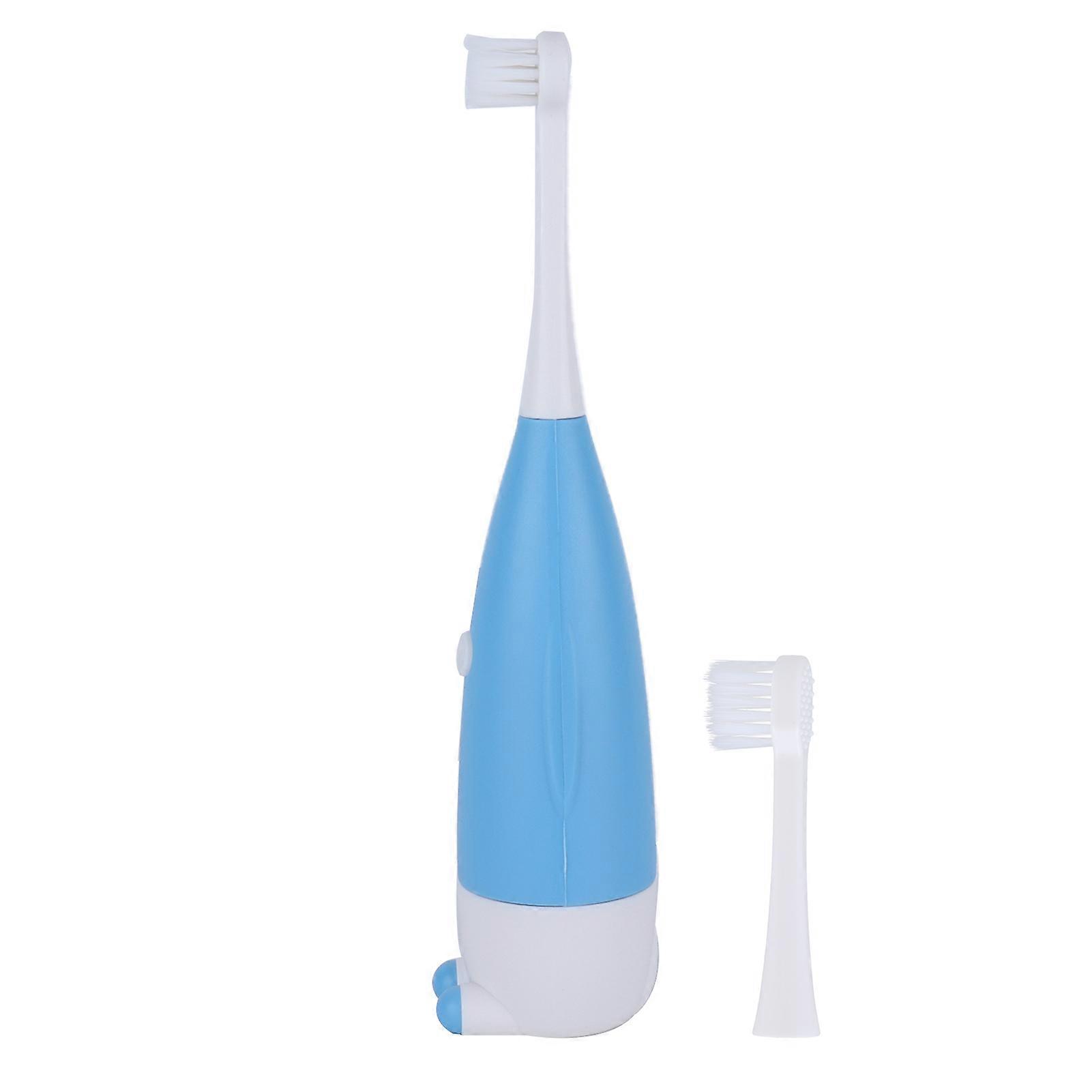0.3W Kids Electric Toothbrush Blue Soft Bristles Replaceable Head