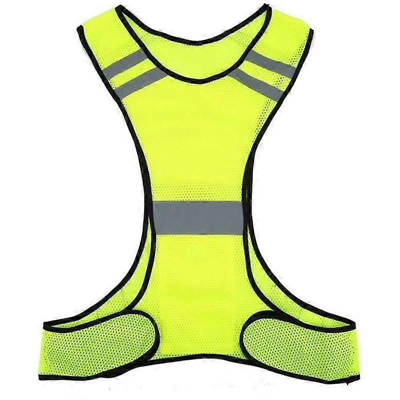 High Visibility Reflective Safety Vest Clothing Adjustable Size for Cycling Motorcycle Walking Running Jogging Yellow Lime Green