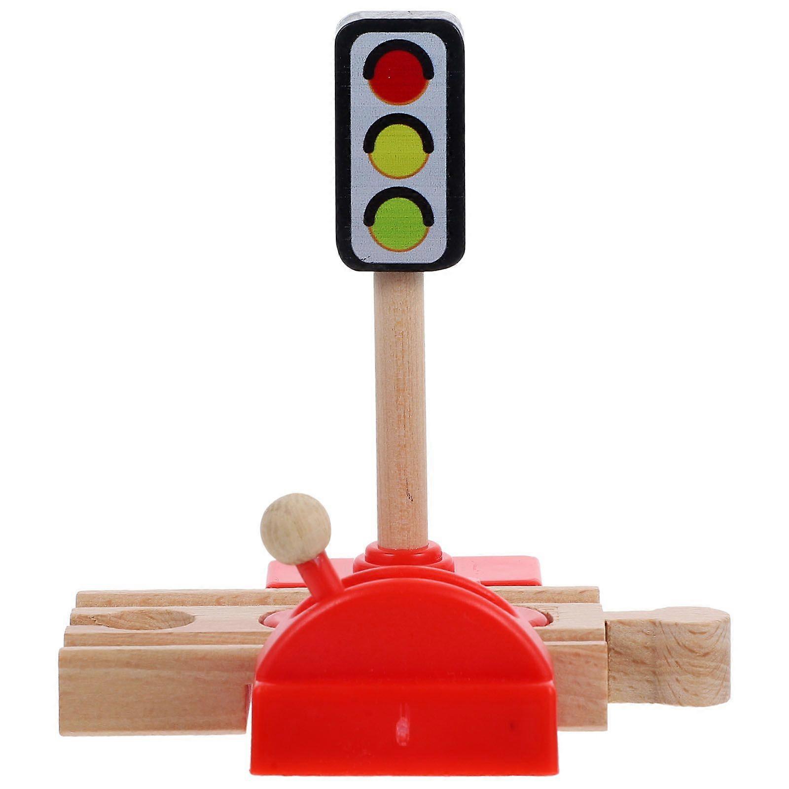 Trælegetøj Togtilbehør Træ jernbane vejspærring tog vejspærring legetøj