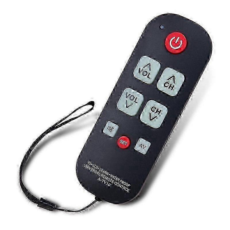 A-TV10 TV Remote for Seniors Universal Controller Simple Waterproof Remote Control with LED Light for All TV Models Qhzl A-G