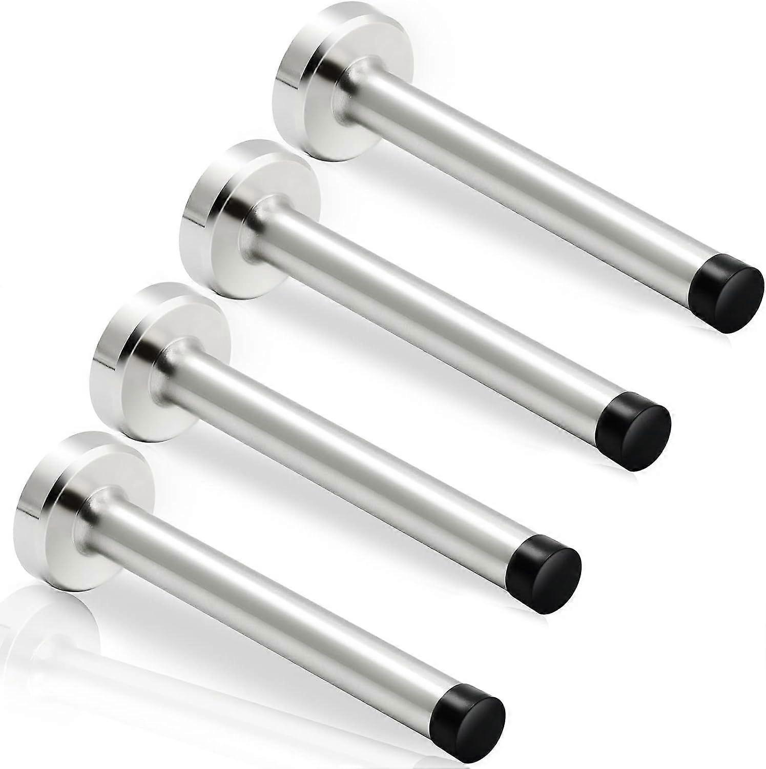 SDIGV Butée de porte, Butée de porte de 6 pouces Butées de porte extra longues Butées de porte en acier inoxydable en nickel brossé Plinthe murale Butée de porte Pare-chocs à l’épreuve des bébés