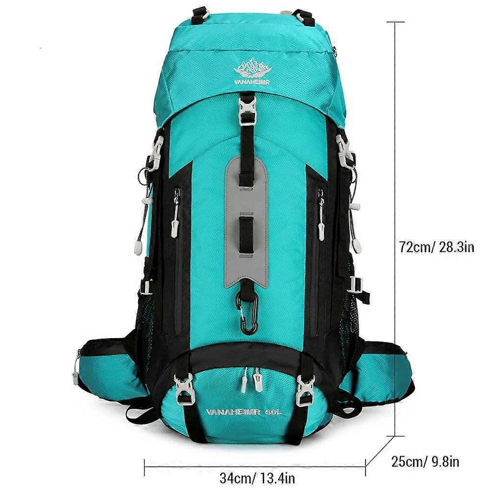 Waterproof Backpacking Mountaineering Backpack 60L Hiking Backpack Large Capacity Camping Backpack