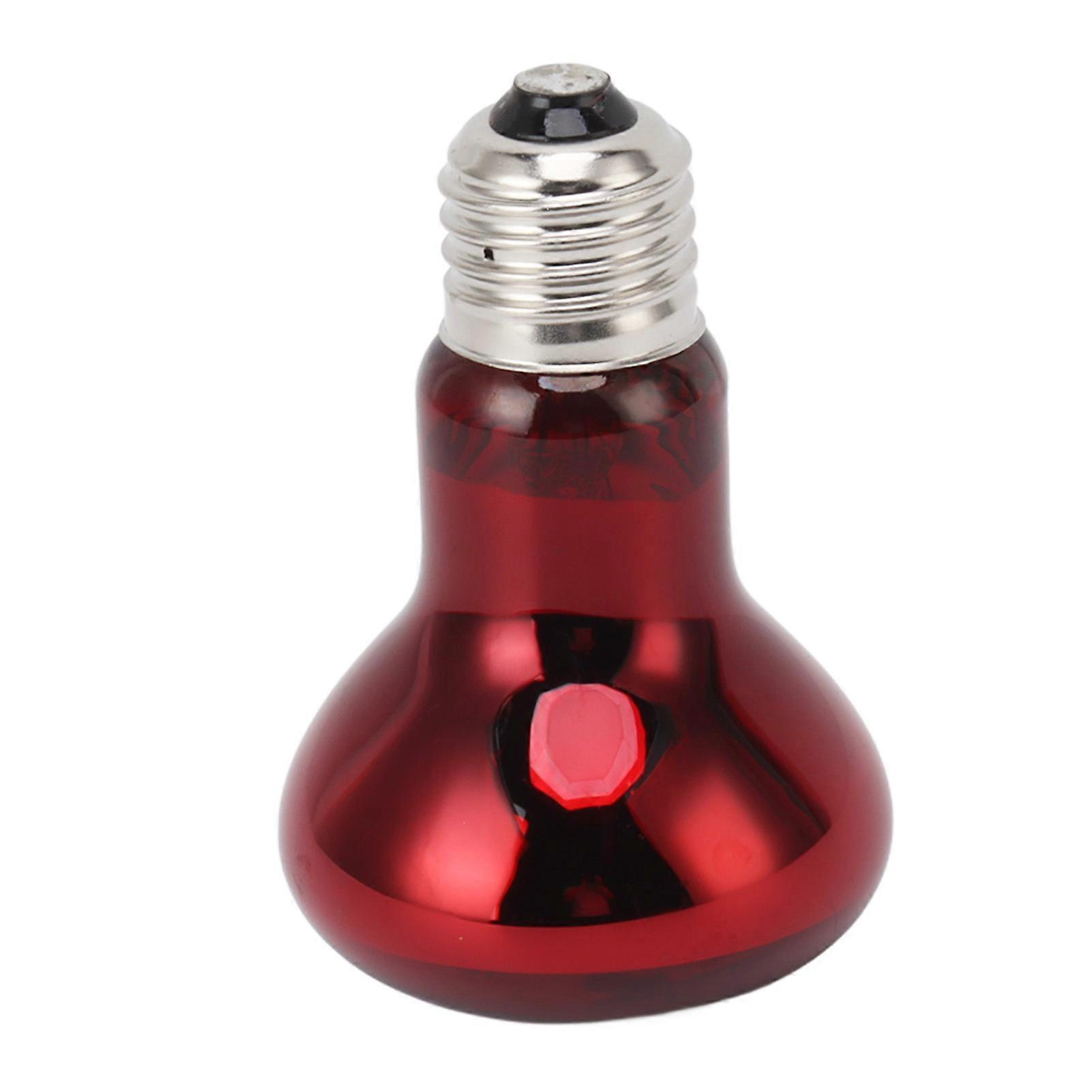 Reptile Heat Lamp E27 UVA Amphibian Basking Day and Night Heating Light Bulb for Bearded Dragon Lizard 220 to 240V Red