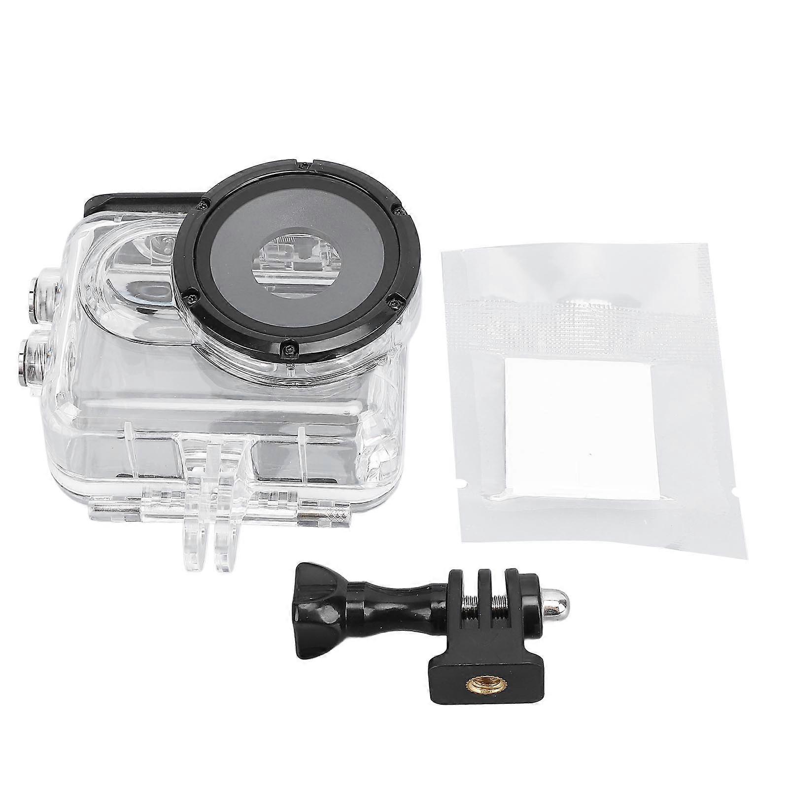 GO3 Action Camera Waterproof Case: Dive 60m, Shockproof, Clear Lens, Extra Accessories