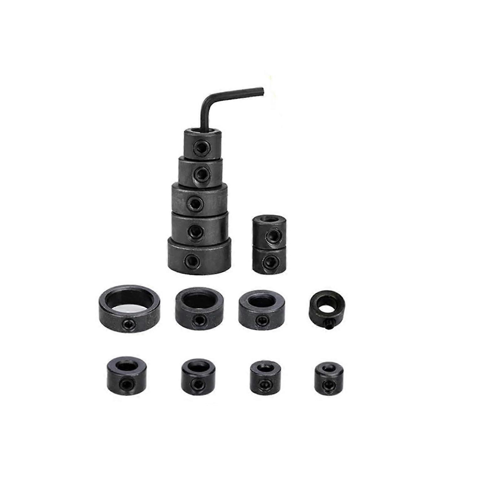 316mm Shaft Woodworking Drill Locator Depth Stop Collars Ring Positioner for Drill Wood Drill Bit with Hexagon Wrench Bit Tool(5pcs 616mm)