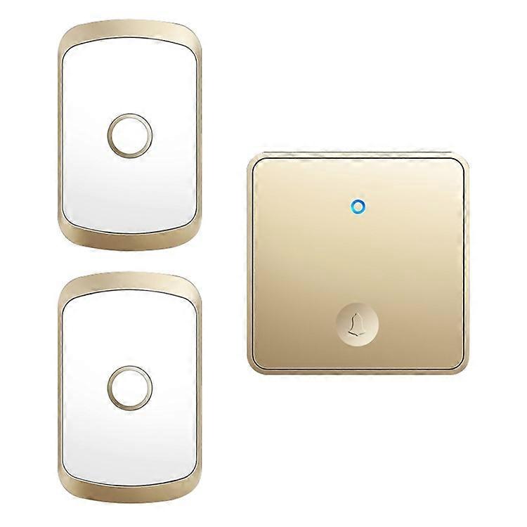 CACAZI FA50 Self-Powered Wireless Doorbell for Home Smart Doorbell Set with Transmitter + 2 Receiver (86 Large Button)