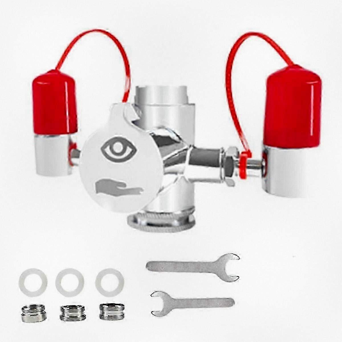 Faucet-Mounted Eyewash Station with Cover, Reliable Emergency Eye Wash Unit for Sink Attachment and First-Aid Use in Medical Settings