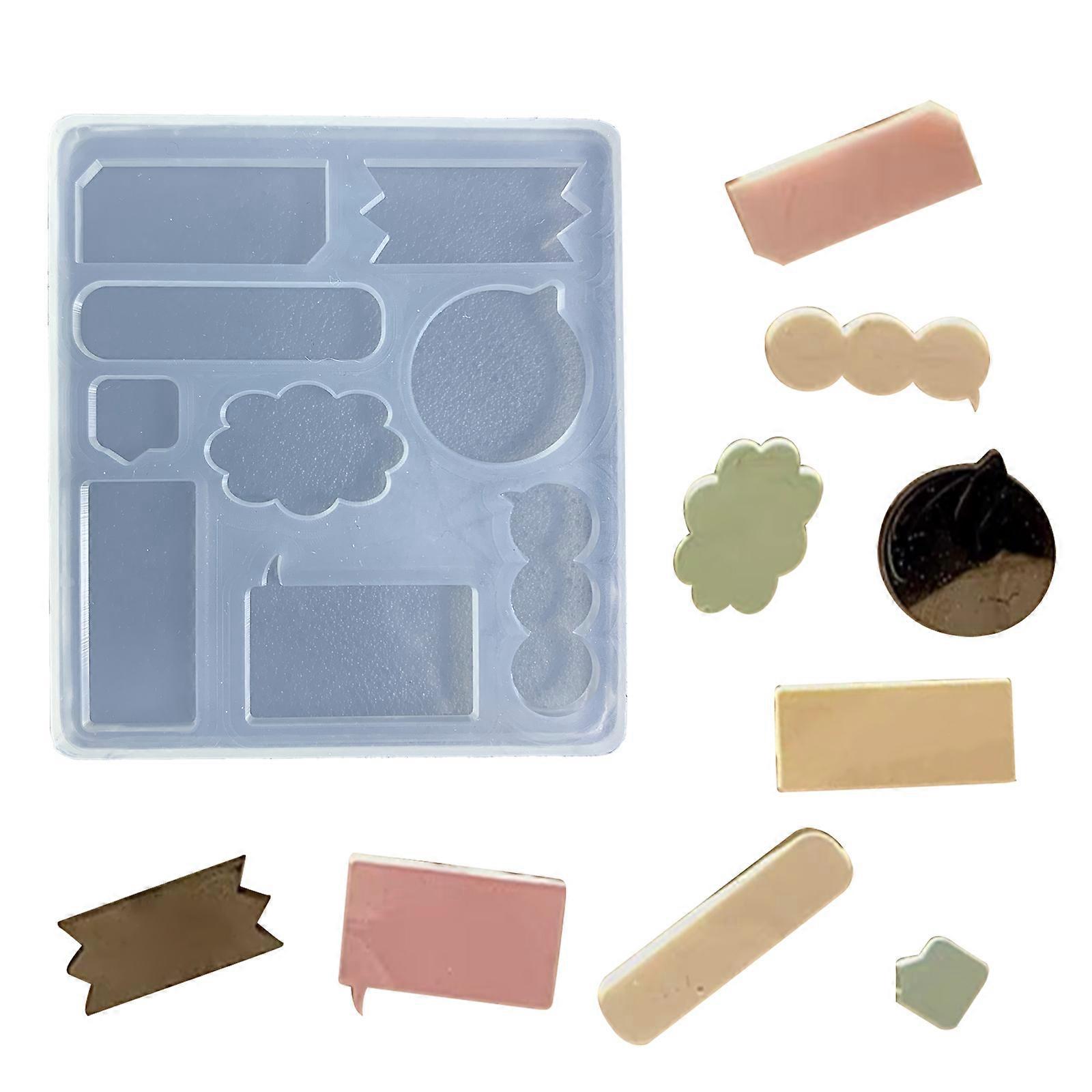 Quicksands Molds Keychain Silicone Mold Phone Pendant Dialog Box Crystal Epoxy Resin Casting Shaker Mold DIY Crafts Multicolor